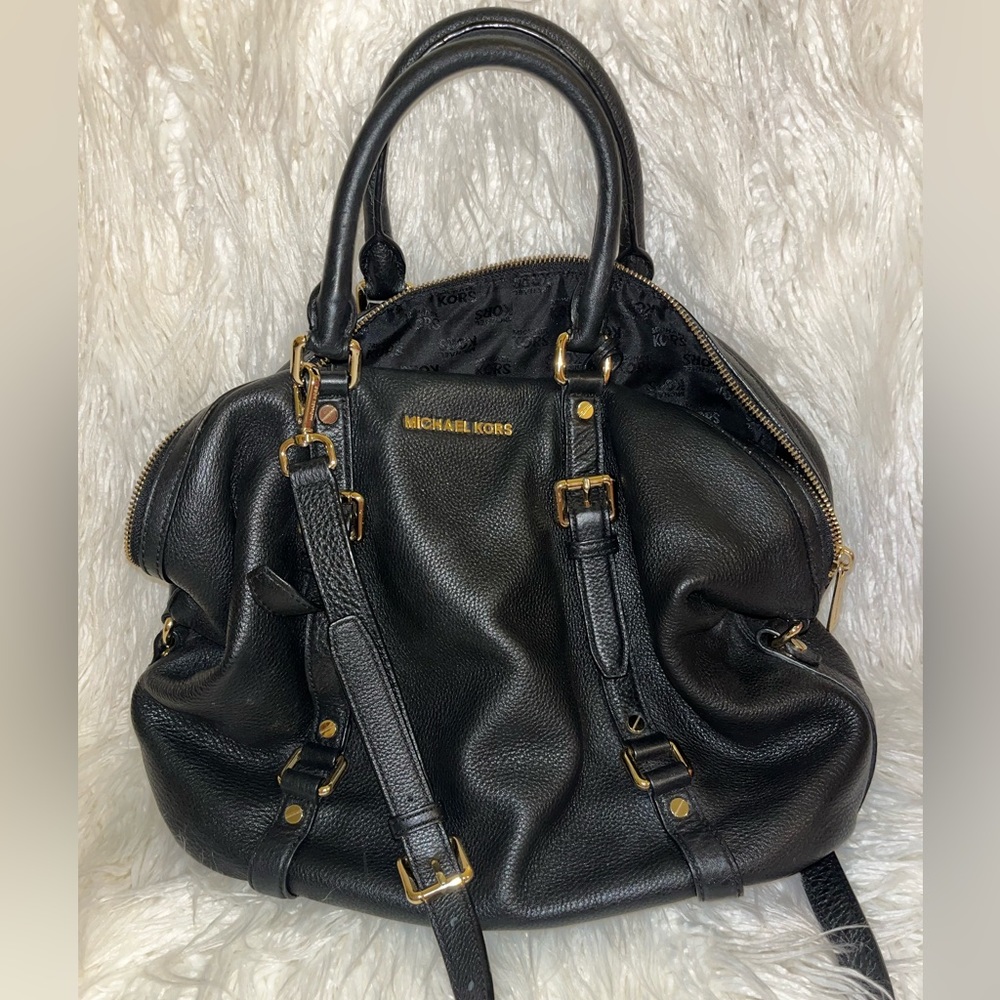 Black Michael Kors soft leather bag